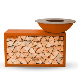 TIGER FIRE 112 ISLAND Plancha Barbecue in Corten Steel